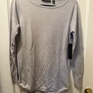 Cyrus Women's Soft Gray Crew Neck Sweater